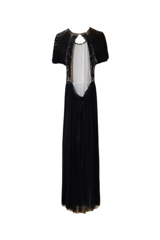 Needle & Thread Black Primrose Lace Bodice Gown Black