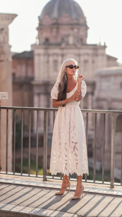 Image 2 of Self-portrait White Cotton Lace Midi Dress