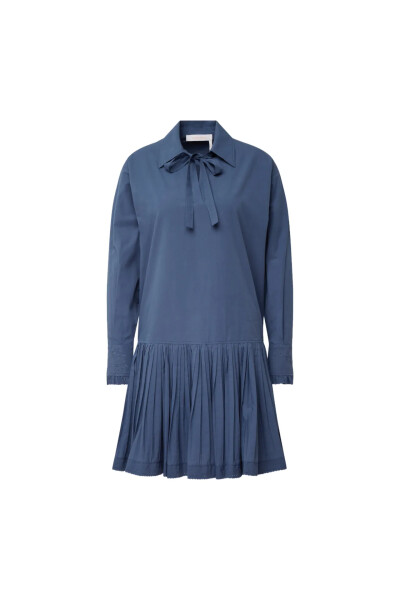 Image of See by Chloe Faded indigo Flare Dress