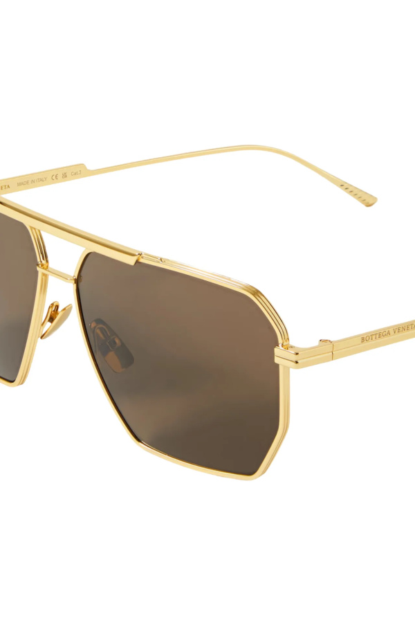 Bottega Veneta Gold original aviator-style sunglasses Gold
