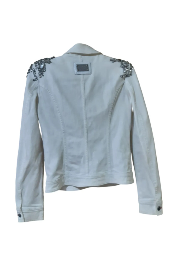 Philipp Plein White jeans jacket White