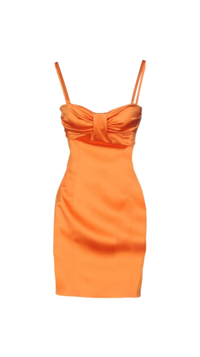 Image of Moschino Orange sleeveless short dress