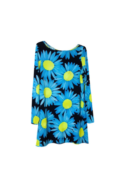 Image of Blumarine Blue flower print dress
