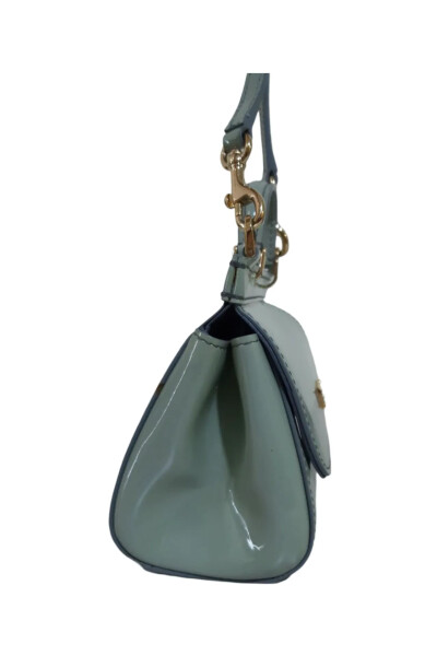 Image 4 of Dolce & Gabbana Light green Sicily patent leather bag