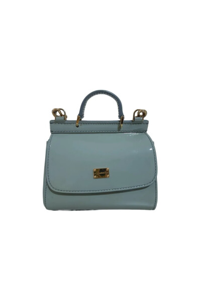 Image of Dolce & Gabbana Light green Sicily patent leather bag