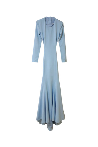 Image of LN family Blue dress with an open back