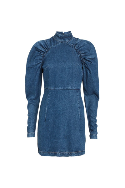 Image of Rotate Blue Kim Denim mini dress