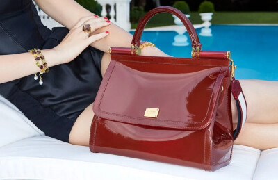Image 2 of Dolce & Gabbana Red Large Sicily Bag In Semi-transparent Rubber