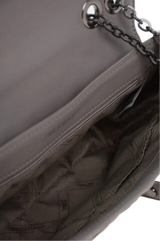 Longchamp Grey Amazone Matelasse Small Leather Shoulder Bag Grey