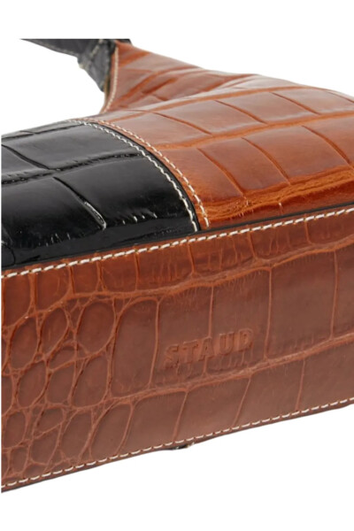 Image 5 of Staud Brown Scotty Crocodile-Effect Leather Shoulder Bag