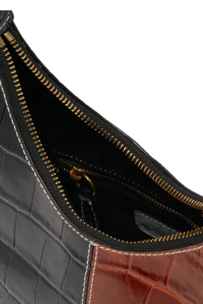 Image 4 of Staud Brown Scotty Crocodile-Effect Leather Shoulder Bag
