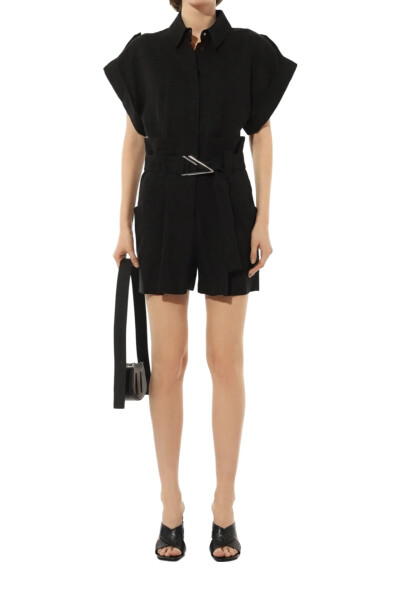 Image 2 of IRO Black jumpsuit made of viscose and cotton
