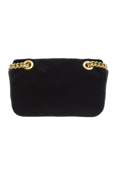 Image 3 of Gucci Black Velvet Marmont Matelasse Shoulder Bag