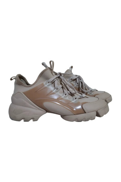 Image 2 of Dior Beige Rubber and Fabric D-Connect Sneakers