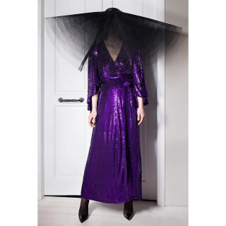 Kuzyomin Violet Sequens Dress Violet