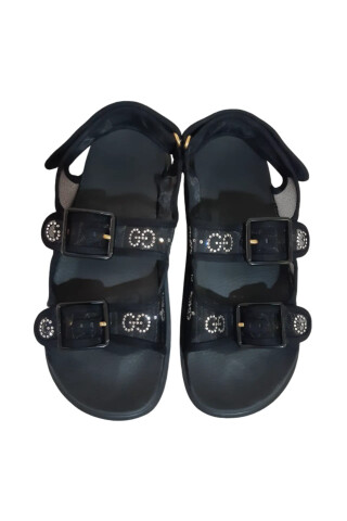 Gucci GG embellished platform sandals in black Black