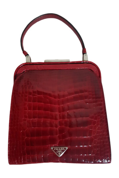 Image 2 of Prada Red Vintage Croco bag