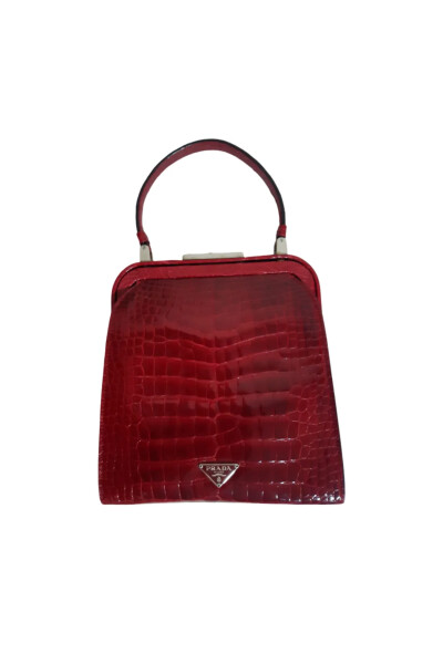 Image of Prada Red Vintage Croco bag