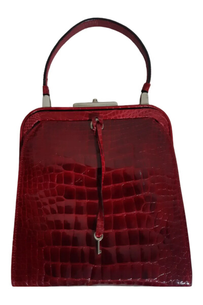 Image 3 of Prada Red Vintage Croco bag