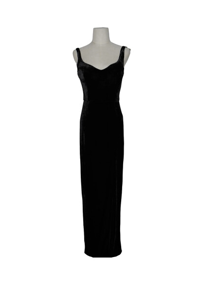 Image of Diroy Black Velour Dress