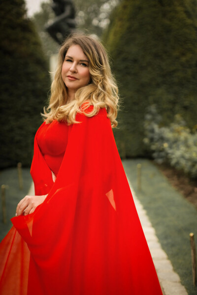 Image 4 of Diroy Red Dress With Detachable Train