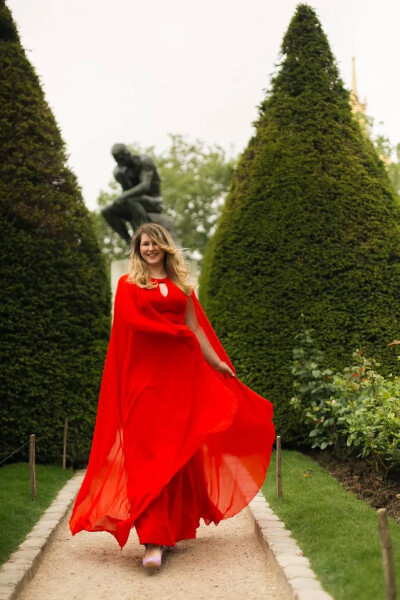 Image 5 of Diroy Red Dress With Detachable Train