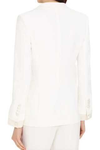 Tom Ford White Fitted Jacket With Silk Lapels White