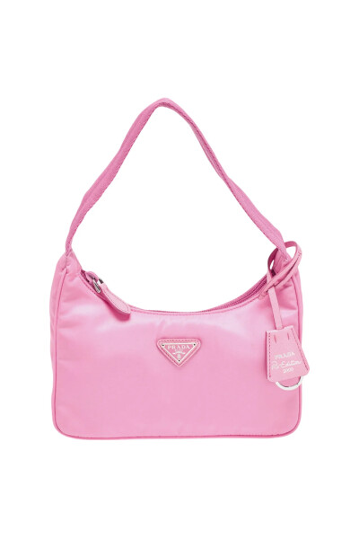 Image of Prada Pink Nylon Mini Re-Edition 2000 Shoulder Bag