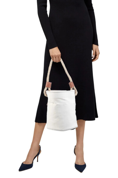 Image 2 of Loewe White 2020 Canvas Bucket Bag