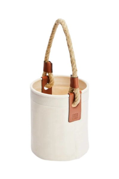 Image of Loewe White 2020 Canvas Bucket Bag