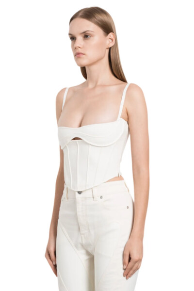 Image 3 of MUGLER Milky Bustier Top