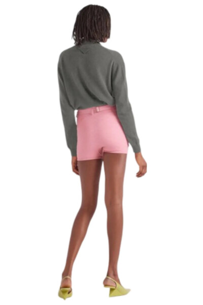 Image 3 of Prada Pink Jacquard Belted Mini Shorts