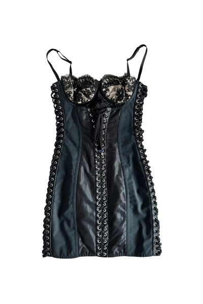 Image of Dolce & Gabbana Black dress shirt with lacing