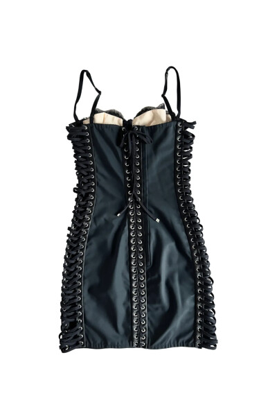 Image 2 of Dolce & Gabbana Black dress shirt with lacing