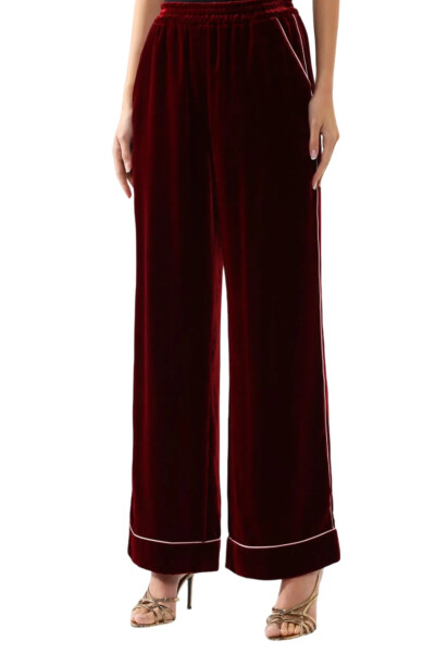 Image 3 of Dolce & Gabbana Burgundy Velvet Trousers