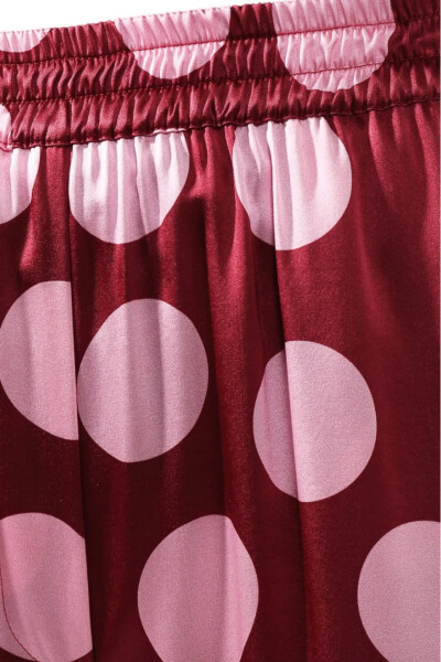 Image 5 of Dolce & Gabbana Burgundy trousers with large pink polka dots