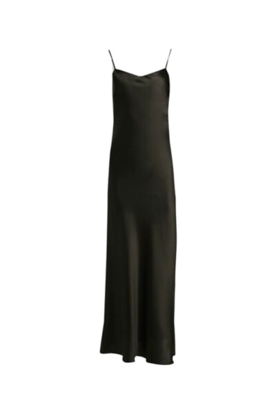 Image of Ralph Lauren Black Slip Dress