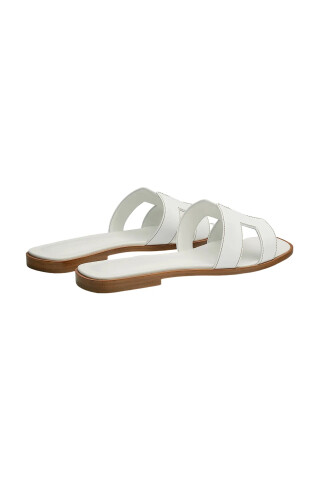 Hermes White Oran Sandal White