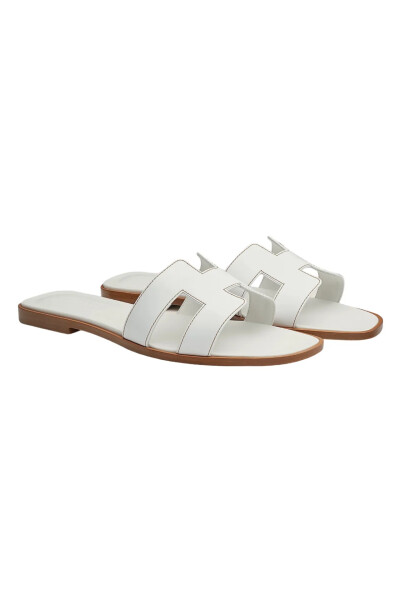 Image 3 of Hermes White Oran Sandal