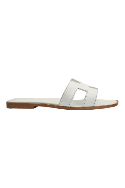 Image of Hermes White Oran Sandal