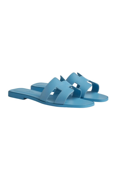 Image 3 of Hermes Blue Oran Sandal