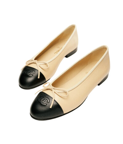 Image 2 of Chanel Beige Leather Flats