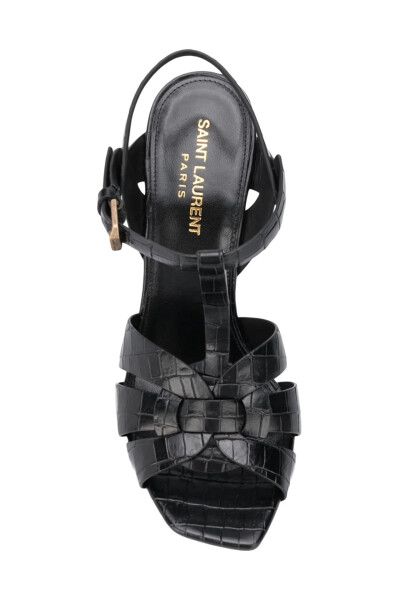 Image 4 of Saint Laurent Black Tribute 105mm Sandals