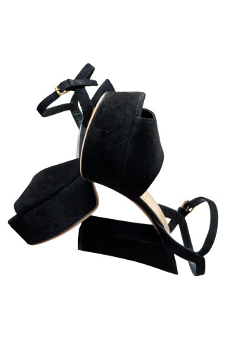 Dior Black Suede Sandals Black