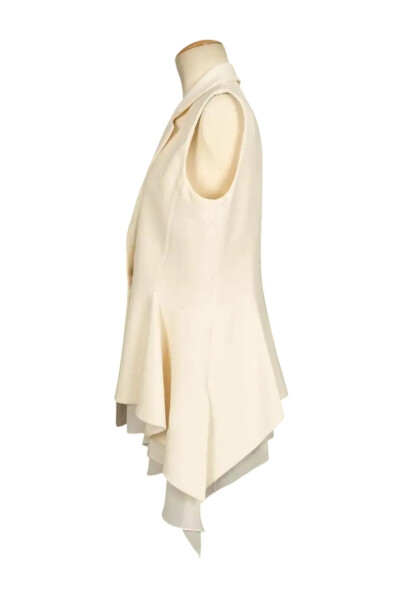 Image 2 of Dior White Silk Crepe Vest