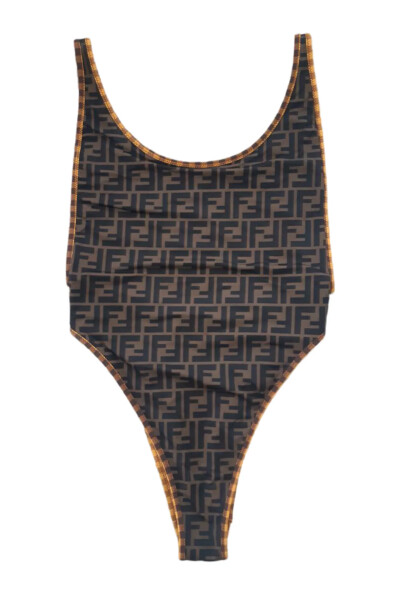 Image 4 of Fendi Brown Vichy Reversible One-piece FF Swimsuit