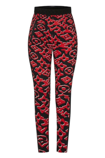 Image of Louis Vuitton Red Louis Vuitton x Urs Fischer jersey leggings