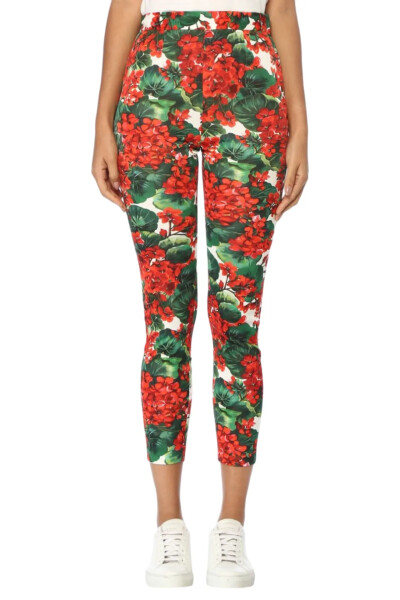 Image 4 of Dolce & Gabbana Multicolor Floral Print Leggins