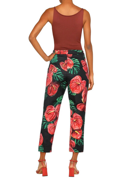 Image 3 of Dolce & Gabbana Multicolor Floral Print Casual Pants