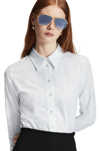 Image 3 of Louis Vuitton White Monogram Woman Shirt